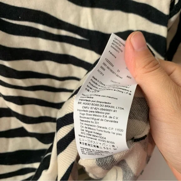 BOSS Fabanna Short Sleeve Mock Neck Print Knit Top‎ Sz M - Picture 6 of 9